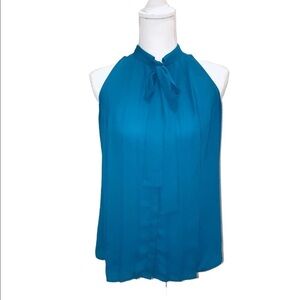 Worthington Sleeveless Tie Neck Blouse Size Small